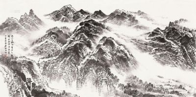 许钦松 2010年作 山水 镜片