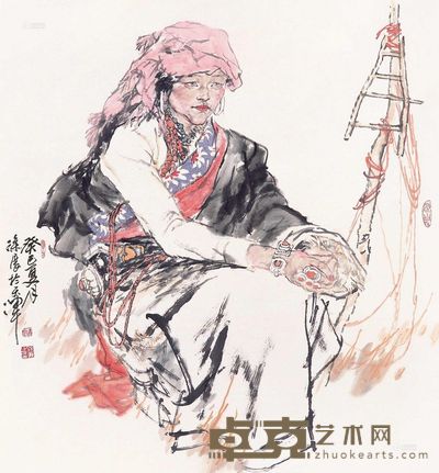 徐展 2013年作 休憩 镜片 73.5×69cm