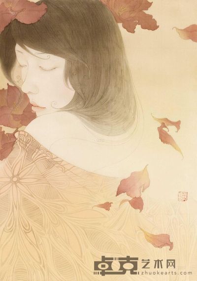 刘瑶 2013年作 醉心 镜片 43×30cm