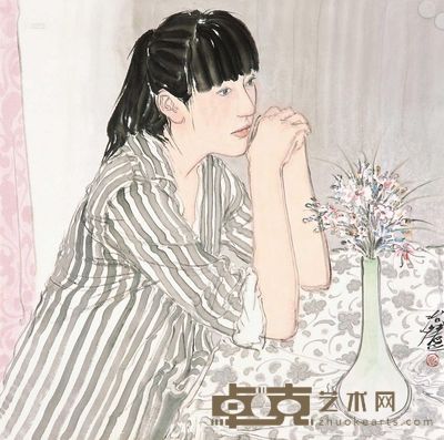范治斌 花瓶 镜片 69×69cm