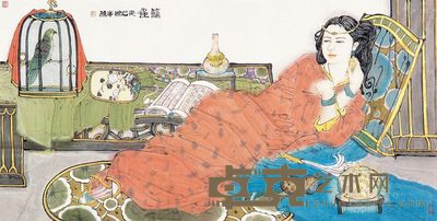 卢晓峰 2013年作 茏雀 镜片 69.5×137cm
