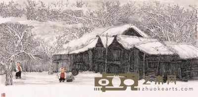 张东林 2012年作 雪后 镜片 68×137cm