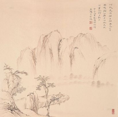 刘明杰 2013年作 山水 镜片