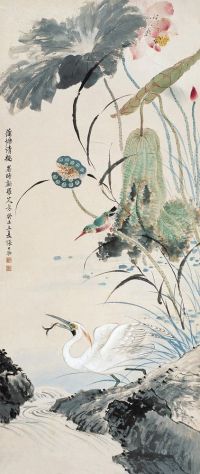 张大壮 癸未（1943年）作 蒲塘清趣 立轴