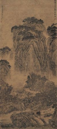 王翚 乙亥(1695年)作 溪山行旅图 立轴