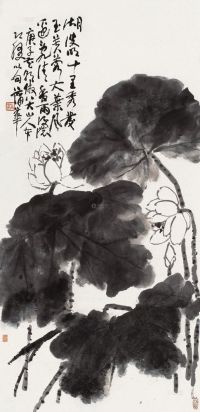蒲华 庚子（1900年）作 清香雨后 立轴