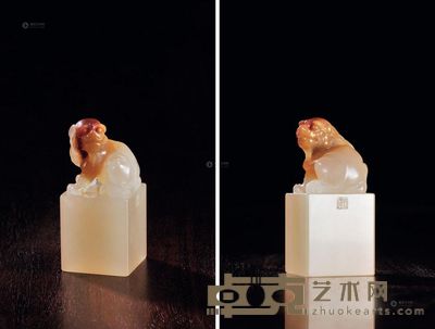 潘惊石作高山石古兽方章 6.5×3×3cm