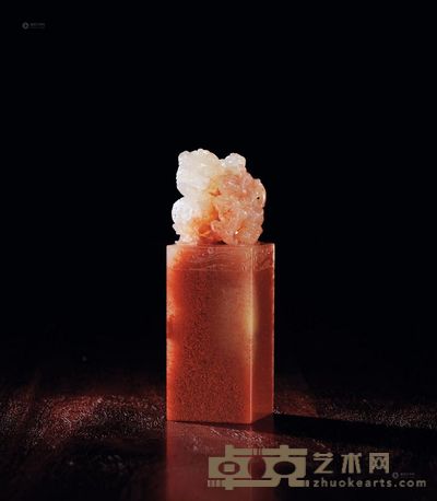 王炎铨作水洞高山石群狮戏球方章 10.2×3.4×3.4cm