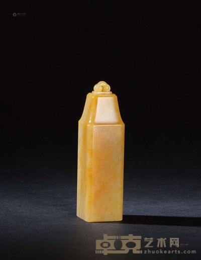 巴林石如意钮方章 9.2×2.6×2.6cm