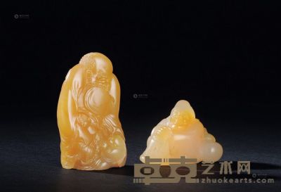 高山石罗汉套件 6.4×3.7×2cm；3.6×4.8×2.4cm