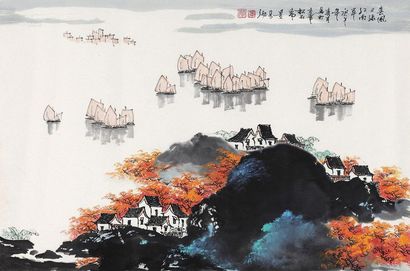 景长海 1990年作 春风又绿江南岸 镜心