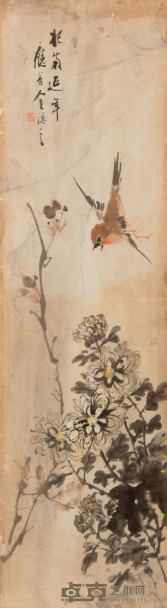 佚  名 花鸟镜框 60×18