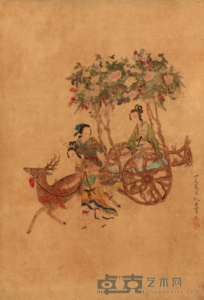 仇 英 仕女图立轴 46×32