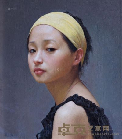 袁宗宝 2007年作 少女 45×40cm