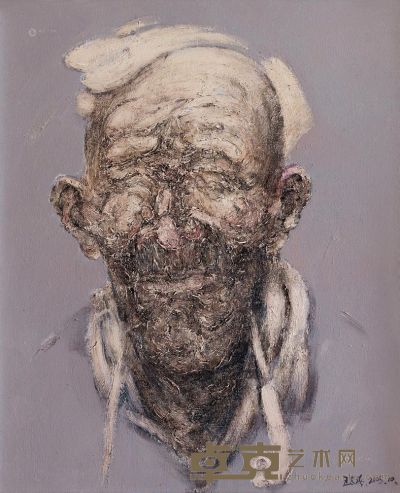 王志春 2005年作 《沧桑面孔》之二 61×50cm