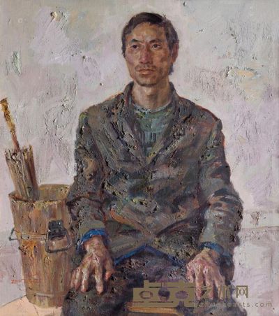 刘孟 2007年作 湖南籍务工者 100×85cm