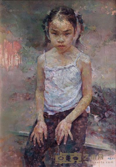 朱庆明 2007年作 丁丁的肖像 100×70cm