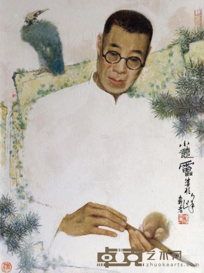 董培盛 小憩——画家潘天寿肖像 80×60cm