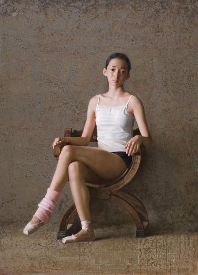 李晓刚 2012年作 一个芭蕾舞演员的肖像 117×162cm