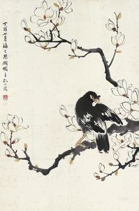 孔小瑜 八哥 立轴