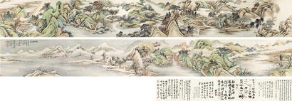 姚彦 1924年作 万佛楼图 镜心