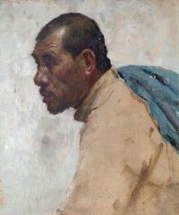 何孔德 1956年作 农民肖像