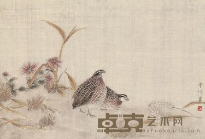 籍平川 2013年作 花鸟 镜心 45×65cm