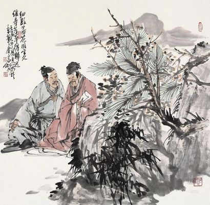 李庆富 2012年作 细数落花 镜心