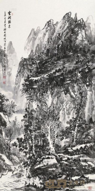刘皓 2012年作 山水条幅 镜心 135×68cm