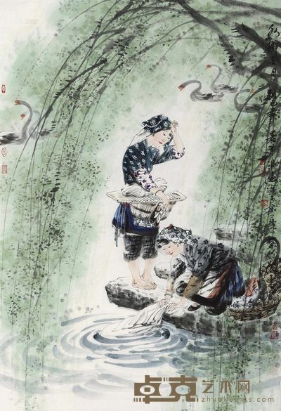 冯远 2013年作 水乡三月 镜心 102×69cm