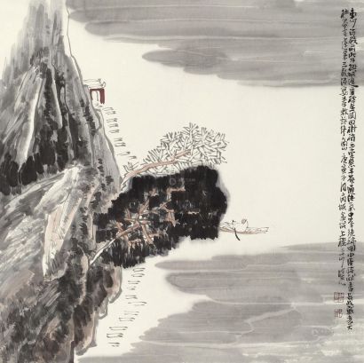 封曙光 庚寅（2010年）作 唐人诗意图 立轴