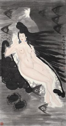 袁生中 戊辰（1988年）作 珍珠仙子 镜心