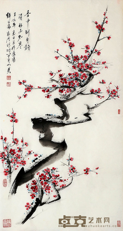 裴家同 梅花 89×48 cm.