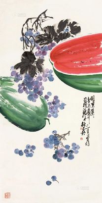 杭英 硕果累累 立轴