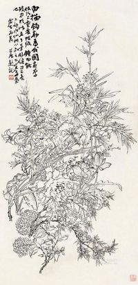 谢公展 春光 立轴