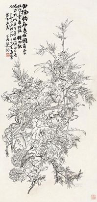 谢公展 春光 立轴