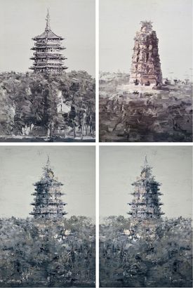 李青 2007年作 互毁而同一的像·雷峰塔