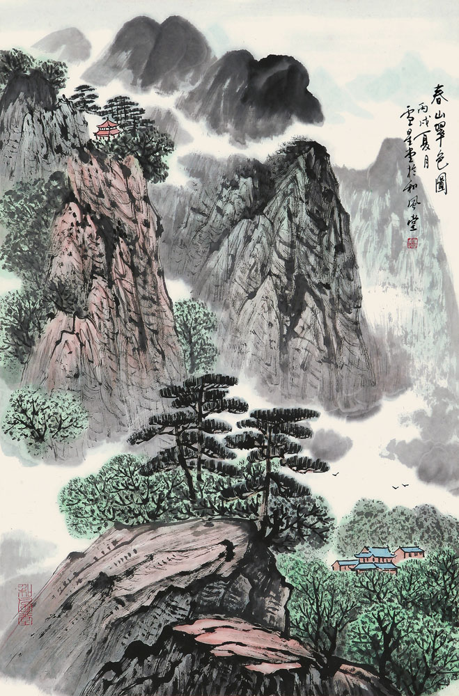 lot:343 卢星堂 山水