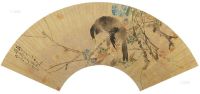 沙馥 丁丑（1877）年作 花鸟 扇面