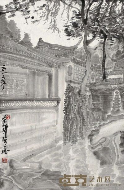 周京新  园林 70×45 cm