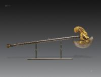 清代（1644-1911） 福寿纹钺刀