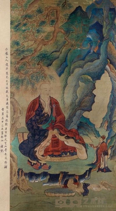 清代（1644-1911） 罗汉唐卡 长118cm；宽66cm