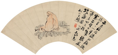 张问陶 达摩面壁图