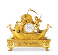 铜鎏金“爱与时间”座钟