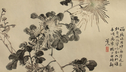 吴笠仙 花卉