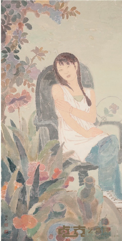 李传真 人物 137cm×68cm 约8.6平尺