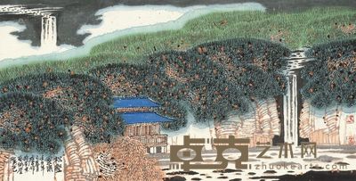 庄利经 壬午(2002)年作 松壑云泉 镜心 66×130cm