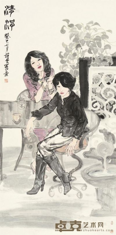 赵曼 癸巳（2013）年作 清涓 托片 138×69cm