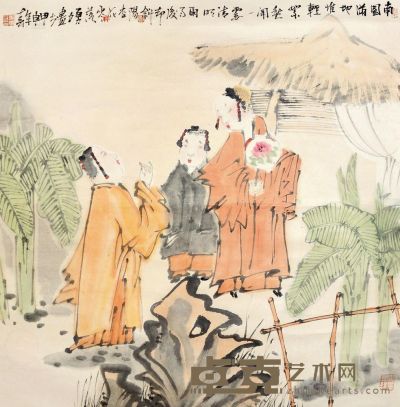 唐勇力 甲申（2004）年作 南园图 立轴 70×68cm