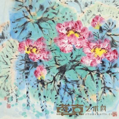 郭怡孮 花卉 软片 68×68cm